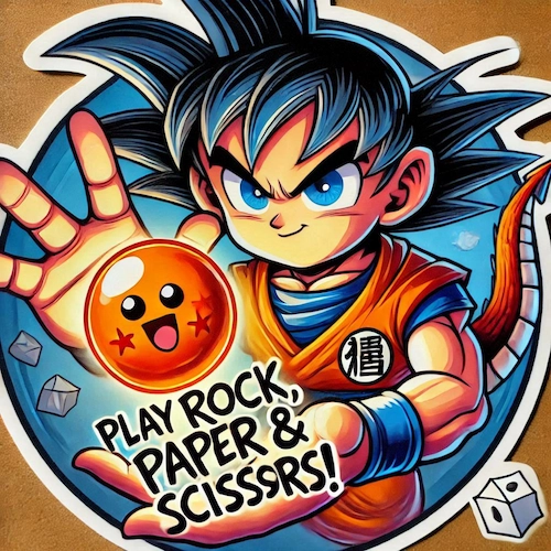 Dragon Ball playing Rock, paper & scissors